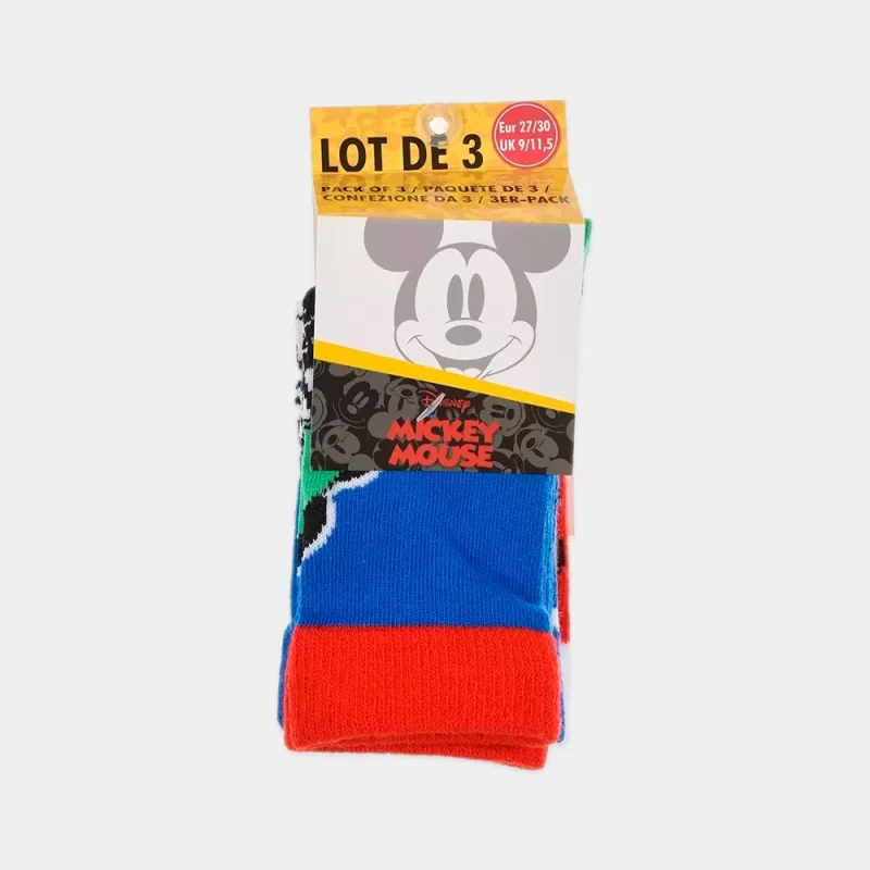 Pack Meias do Mickey Mouse 3 Pares | embalagem