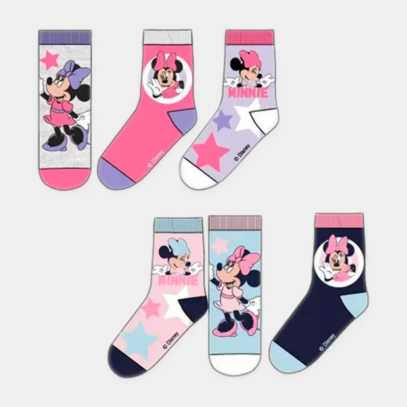 Pack Meias da Minnie Mouse 3 Pares