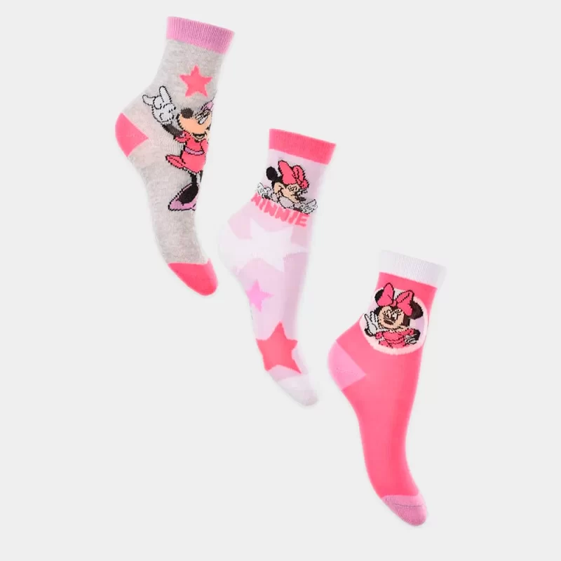 Pack Meias da Minnie Mouse 3 Pares | modelo 1