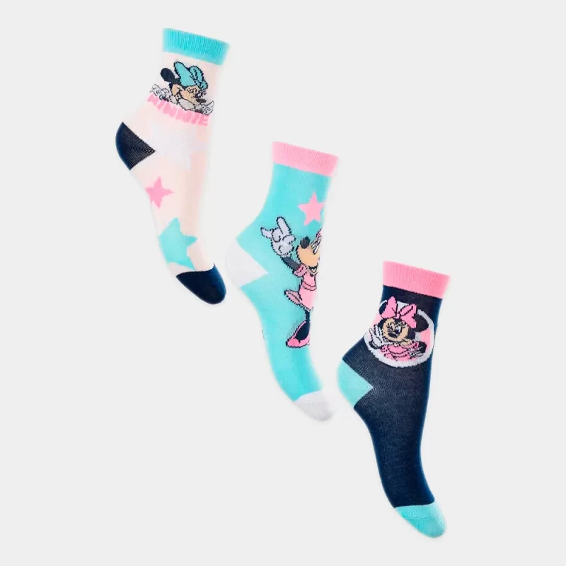 Pack Meias da Minnie Mouse 3 Pares | modelo 2