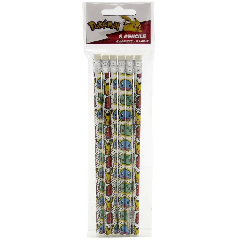 Blister 6 Lápis Pokémon com Borracha