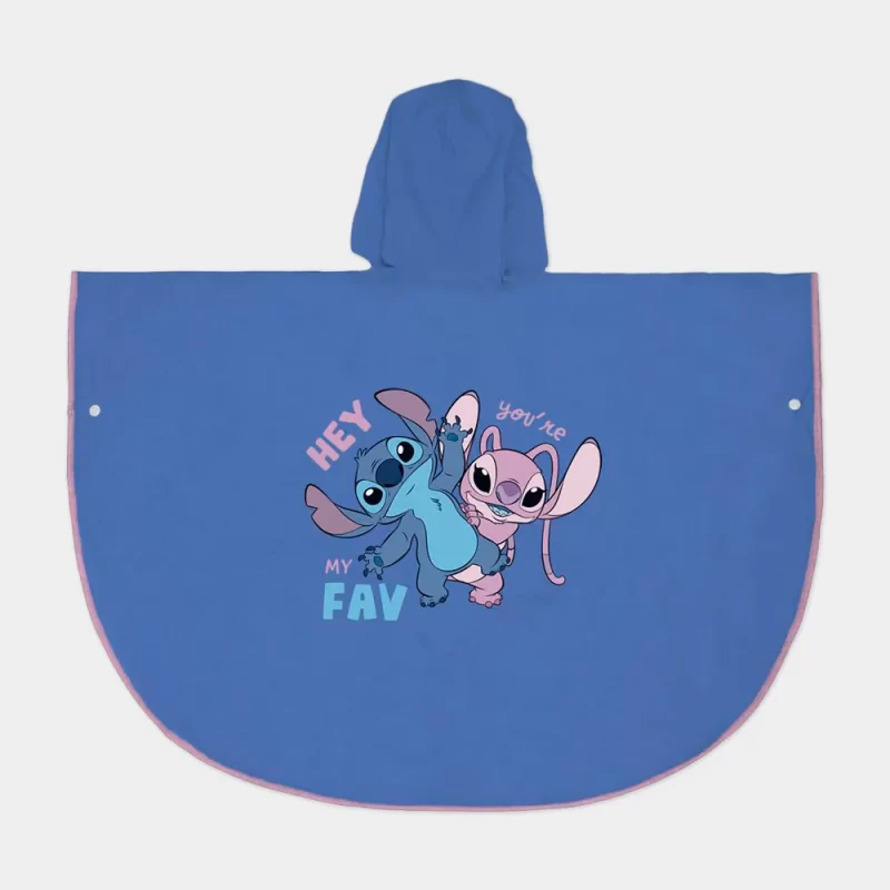 Poncho de Chuva Stitch com Capuz | vista de trás