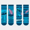 Meias Antiderrapantes Stitch Azul 2pcs