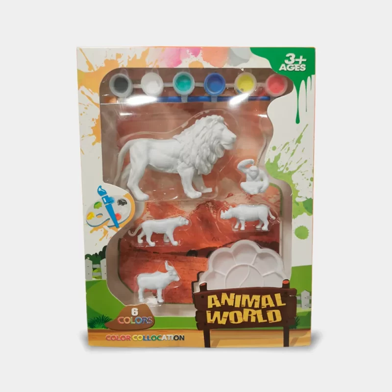 Conjunto de Pintura Mundo dos Animais +3 Anos
