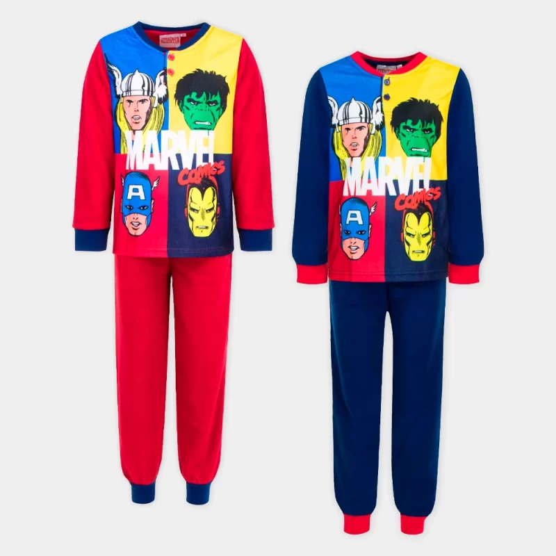 Pijama Polar Marvel Avengers de 3 a 8 Anos