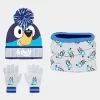 Conjunto Bluey Gorro Luvas e Gola T.U.