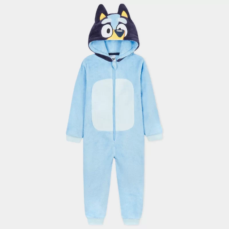 Pijama Mono Bluey com Capuz Azul