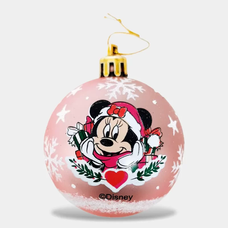 Bolas de Natal Minnie Mouse Rosa 6 Unidades