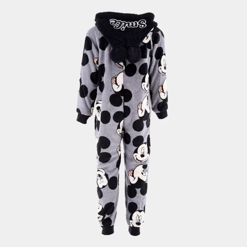 Pijama Mono de Coralina Mickey com Capuz | modelo 2 vista de trás