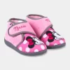 Pantufas Meia-Bota Minnie Mouse Bolinhas