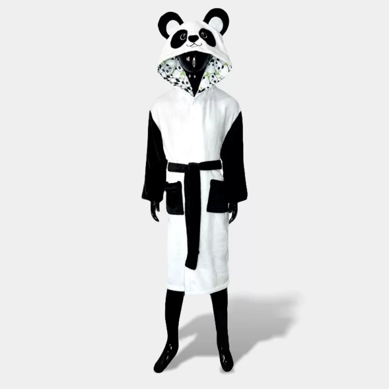 Robe Panda de Coralina com Capuz