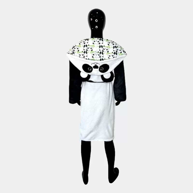 Robe Panda de Coralina com Capuz | vista de trás
