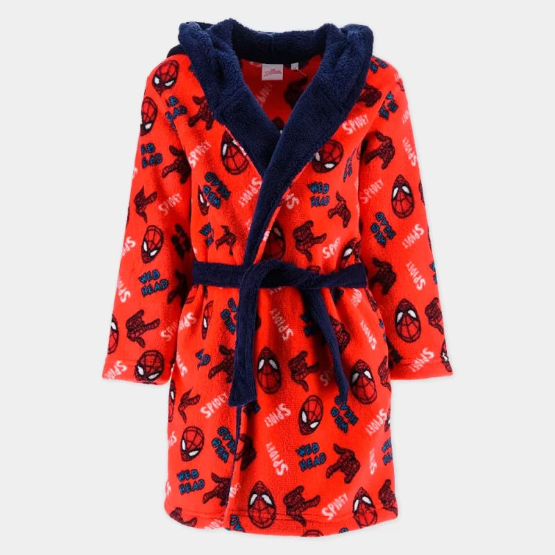 Robe do Homem-Aranha de Coralina com Capuz | robe vermelho