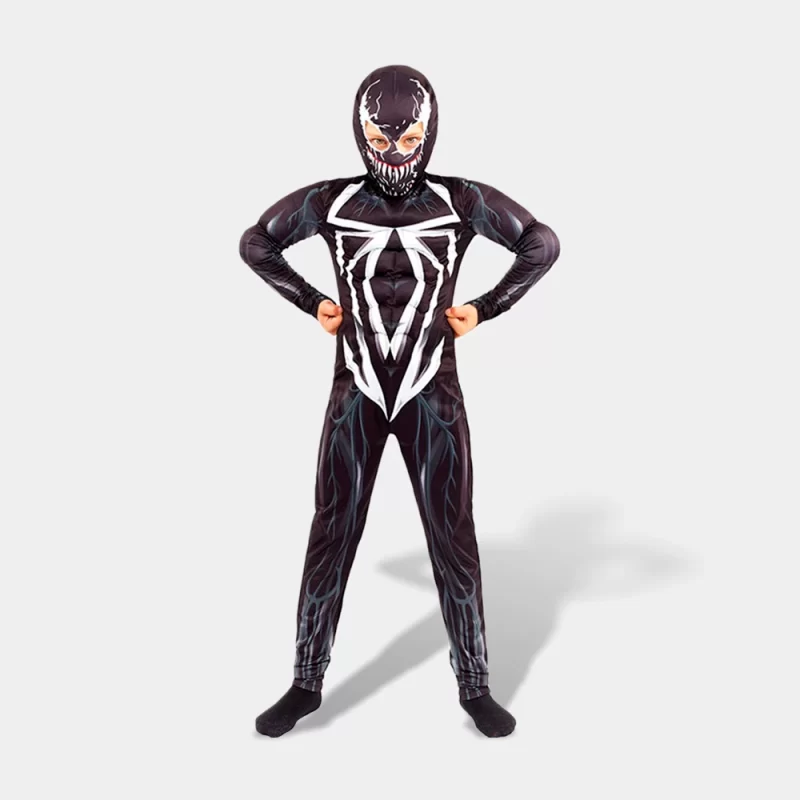 Fato Homem-Aranha Inspiração Venom de 5 a 9 Anos
