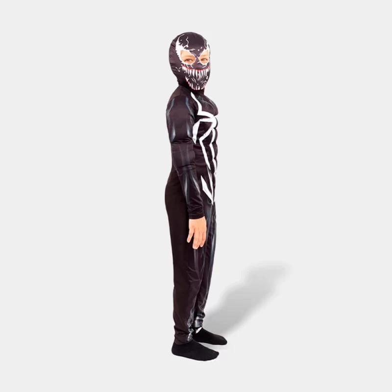 Fato Homem-Aranha Inspiração Venom de 5 a 9 Anos | vista de lado