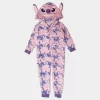 Pijama Mono Stitch Angel com Capuz Rosa