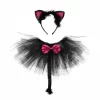 Conjunto Tutu Halloween Gato Preto