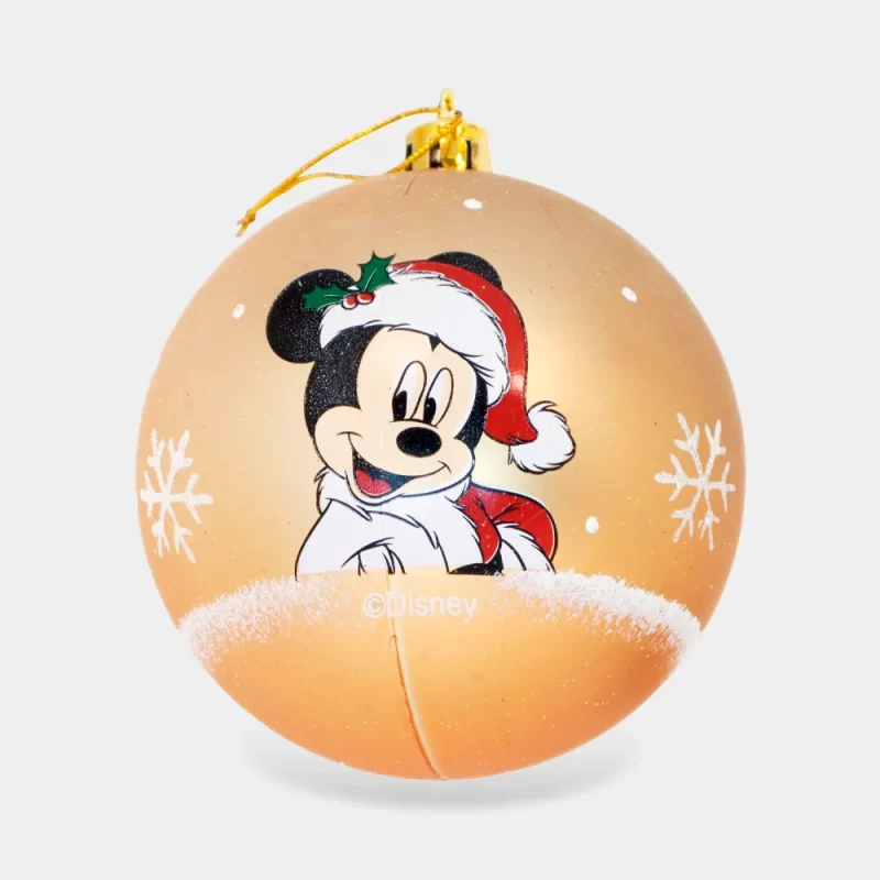 Bolas de Natal Mickey Douradas 6 Unidades