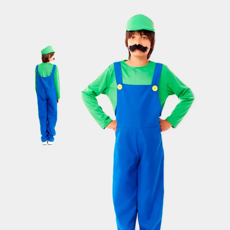 Fato Disfarce Inspiração Luigi 3-9 Anos