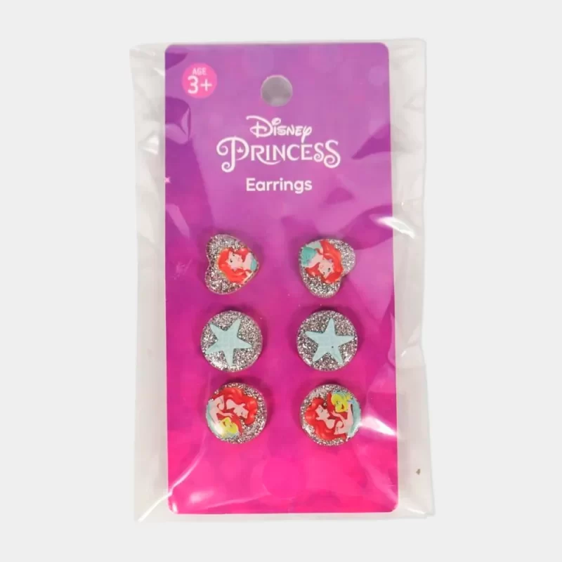 Brincos Princesa Ariel Disney 3pcs