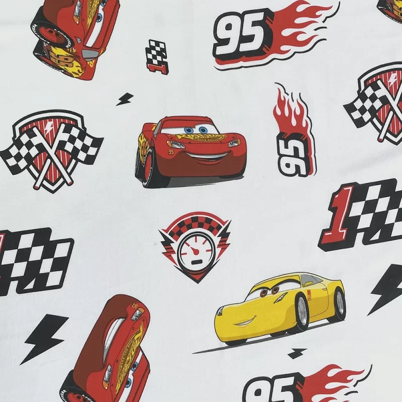 Lençol de Baixo Faísca Mcqueen de 90x200cm | padrão