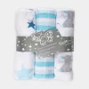 3 Fraldas em Organza Azul