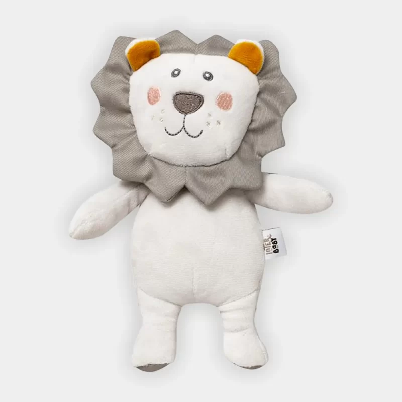 Roca de Peluche Leão Cinza de 20cm_2