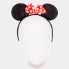Bandolete Minnie com Laço Vermelho e Orelhas