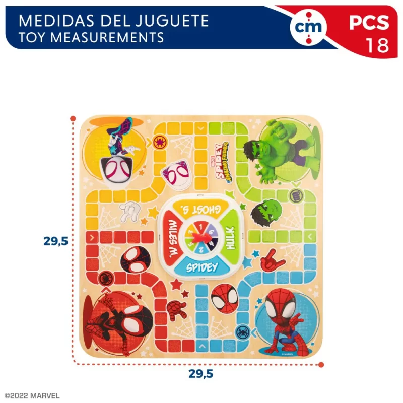 Jogo de Mesa em Madeira Spidey 2em1_4