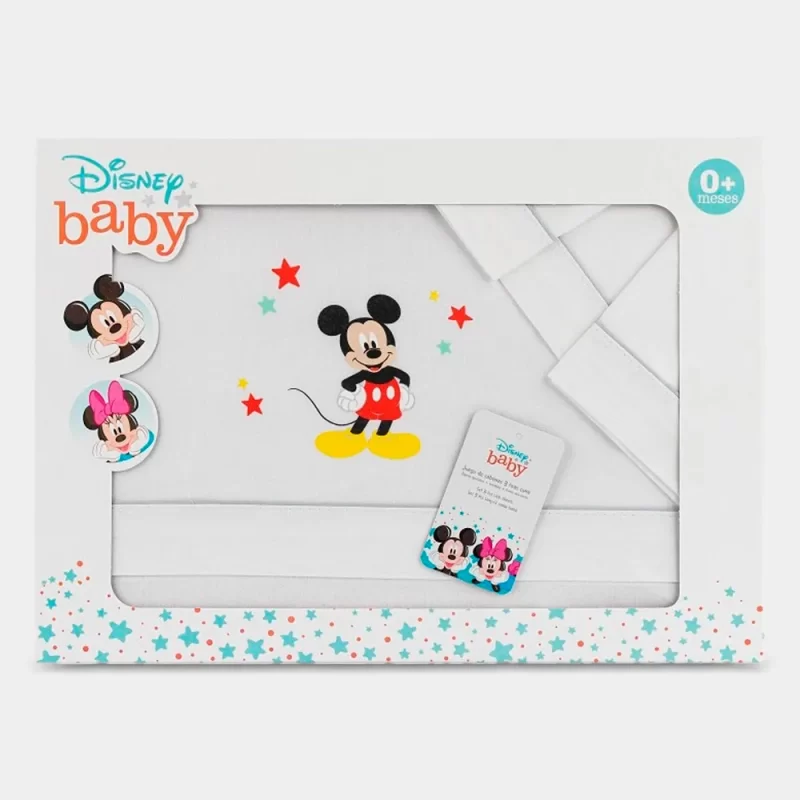 Conjunto Lençóis Mickey Disney Baby 60x120cm