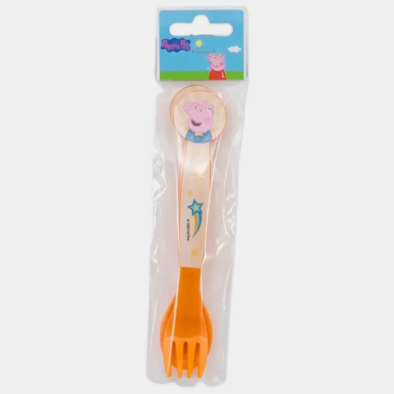 Talheres de Plástico Peppa Pig 2 Peças_1