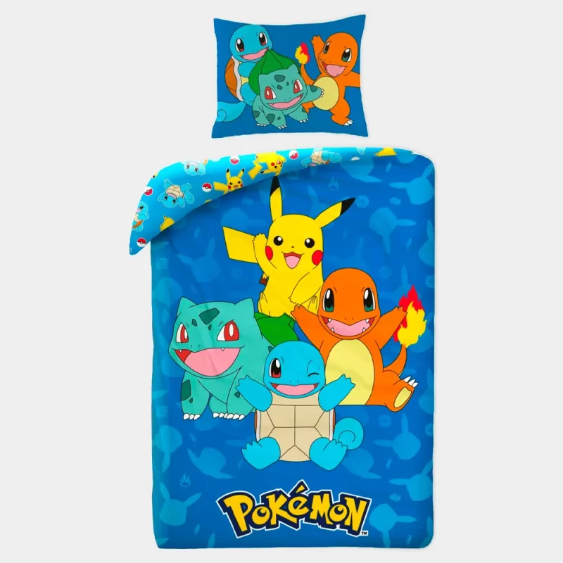 Capa de Edredão e Fronha dos Pokémon de 140x200cm