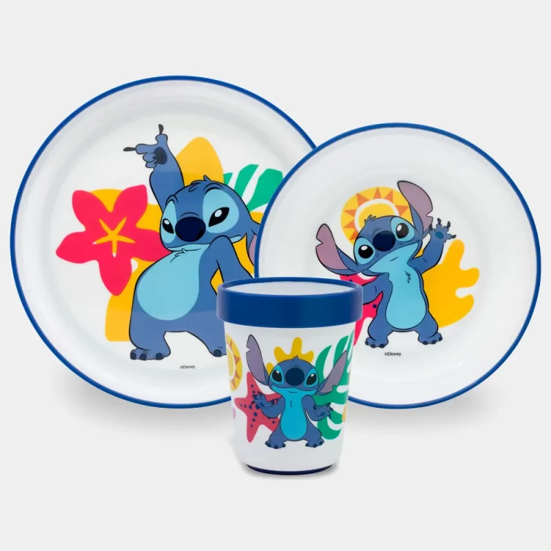 Conjunto Antiderrapante Disney Stitch de 3pcs