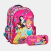 Mochila Escolar e Estojo Princesas Disney