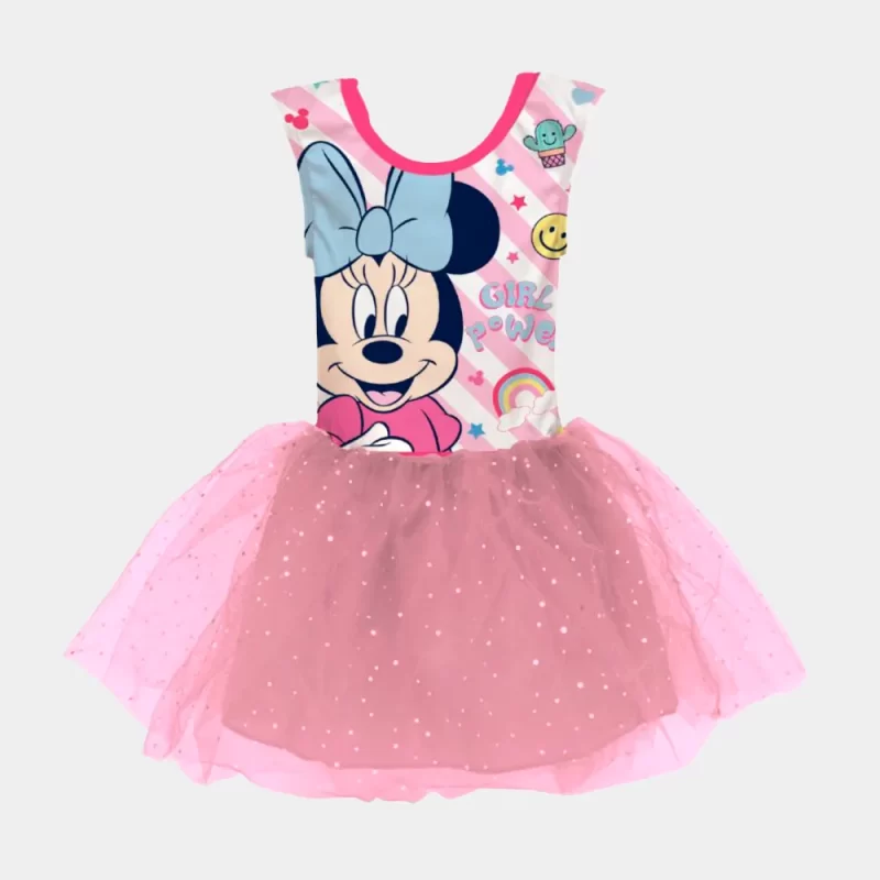 Vestido de Festas Disney Minnie com Tule