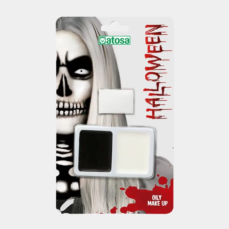 Maquilhagem de Halloween Preto e Branco