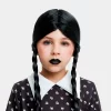 Peruca Wednesday Addams com Tranças