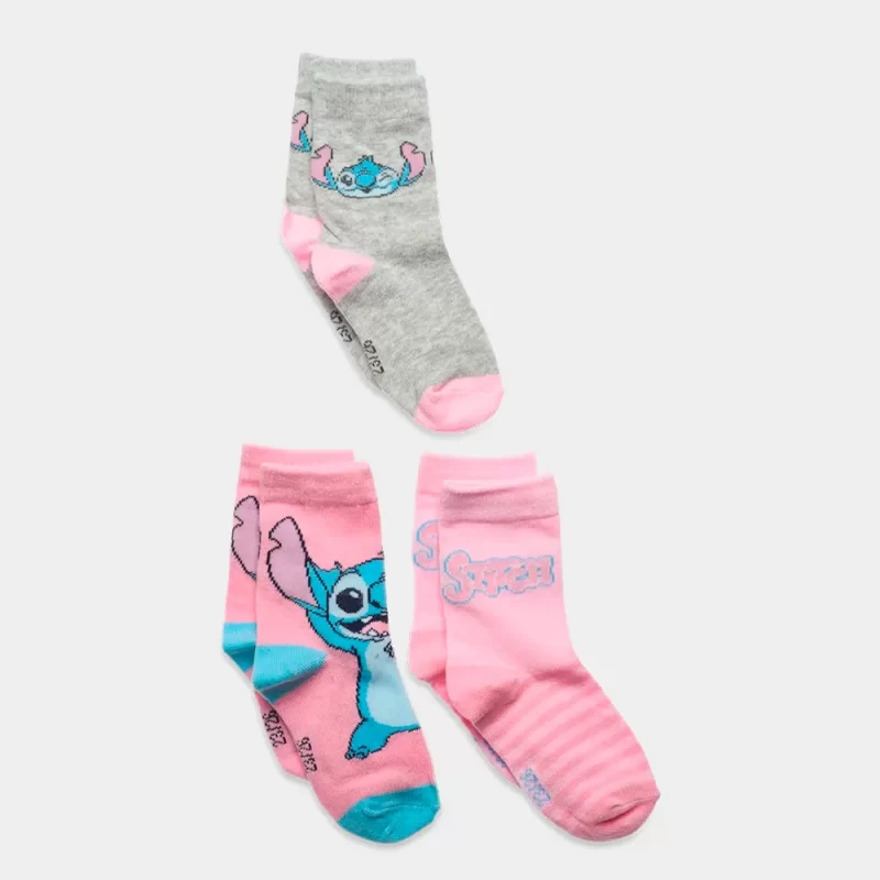 Meias do Stitch Disney 3 Pares 23-34_1