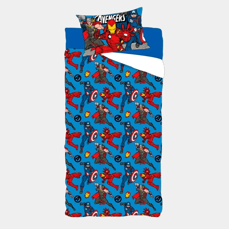 Jogo de Lençóis Avengers Marvel de 150x265cm