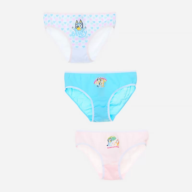 Conjunto Cuecas da Bluey Menina 3pcs 3-6 Anos