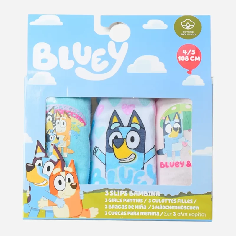 Conjunto Cuecas da Bluey Menina 3pcs 3-6 Anos_1