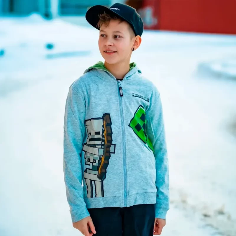Sweatshirt Cardada Minecraft com Capuz_6