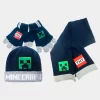 Conjunto Minecraft Gorro Luvas e Cachecol