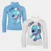 Tshirt com Gola Stitch Disney Manda Comprida 3-8 Anos