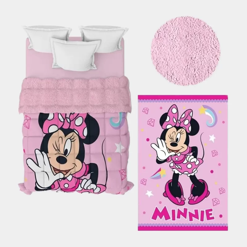 Edredão Pêlo de Borrego Minnie de 160x250cm