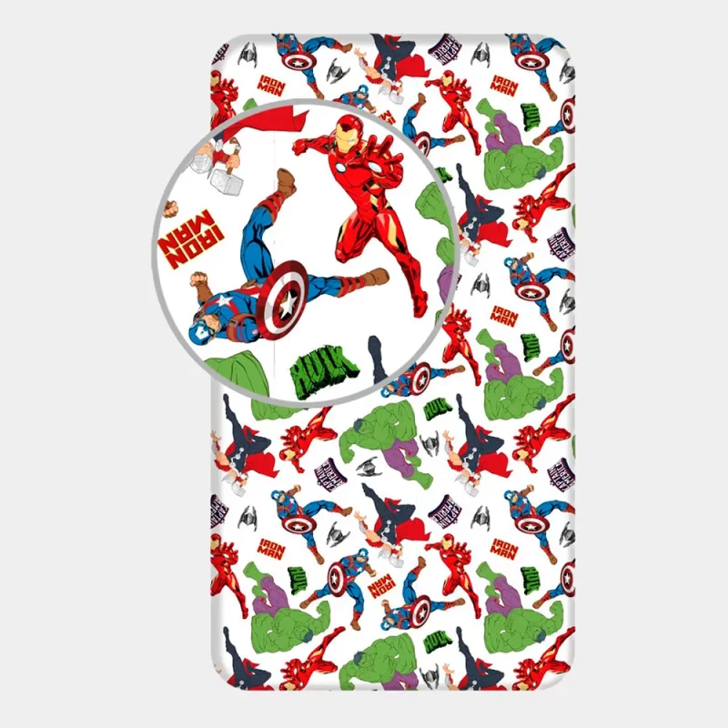 Lençol de Baixo Avengers de 90x200cm