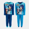 Pijama de Algodão Sonic Azul de 3 a 8 Anos