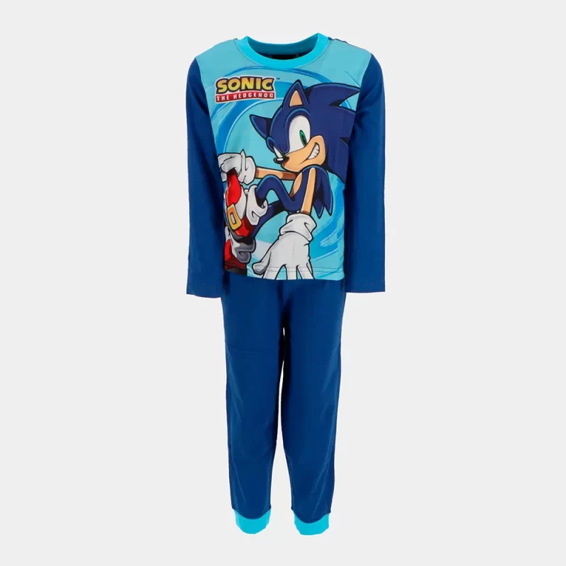 Pijama de Algodão Sonic Azul de 3 a 8 Anos_1
