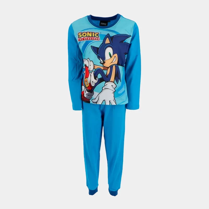 Pijama de Algodão Sonic Azul de 3 a 8 Anos_1