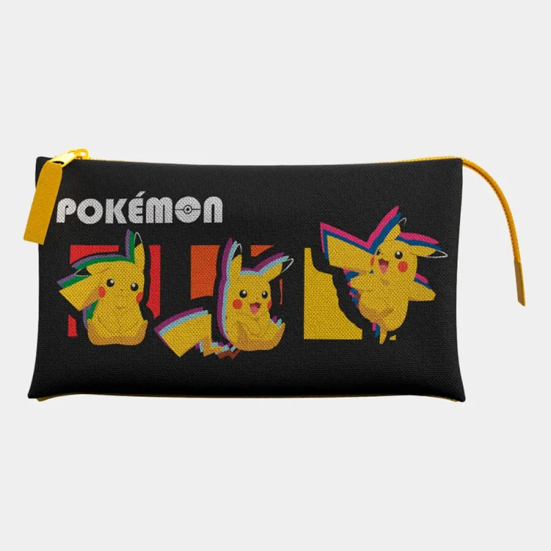 Estojo Pokémon Triplo de 21cm